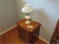 end table and lamp
