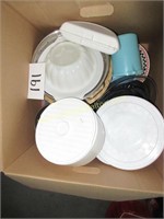 box lot of kitchen containers