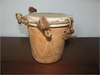 Vintage Tribal Ecuadorian Drum w/ Hide Top