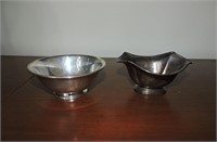 Vintage Pair of Sterling Silver Condiment Bowls