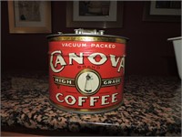 Vintage Canova Coffee Can
