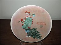 Vintage N. Rockwell "Scotty Gets His Tree" Plate