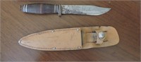 Vintage Leather Wrapped Buck Knife w/ Sheath