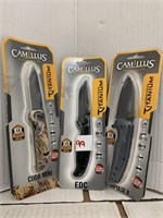3 Camillus Titanium Folding Knives