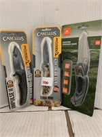 2 Camillus Titanium Folding Knives, 1 Ozark Trail