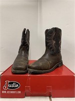 Justin Size 12D Work Boots, Steel Toe