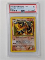 2000 Pokemon Gym Chal. Holo Blaine's Charizard PSA