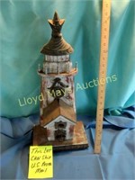 Wood Folk Art Lighthouse Bird House