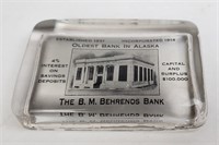 Alaska Bank Advertising Paperweight Juno