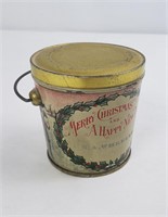 Christmas S.A. Wheeler Candy Pale Tin Container