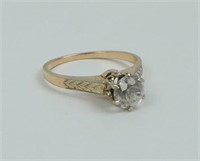 10k Gold Montana White Sapphire Ring