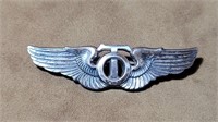 WW2 Sterling Silver Technical Observer Wings 3"