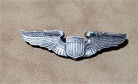 WW2 NS Meyer Sterilng Silver Pilot Wings 3"