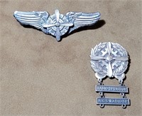 Korea Sterling Silver Engineer Wings Radio Medal
