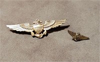 WW2 US Navy Balfour Gold Filled Pilot Wings