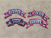 Lot of 4 Original Airborne Ranger Patches Vietnam