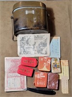 Identified WW2 Japanese Soldier Mess Kit Contents