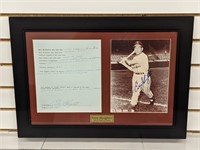 AWESOME Enos Slaughter Signed Questionaire & Photo