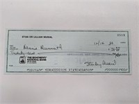 Stan Musial Signed Boatmen's Bank Personal Check