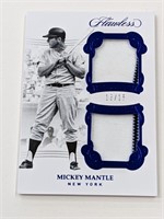 13/15 2018 Flawless Mickey Mantle Dual Patch Card