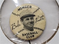 1934 Quaker Babe Ruth Baseball Club Member Pin