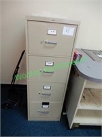 Tan 4 Drawer File Cabinet