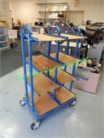 Blue Metal Paper/Utility Cart
