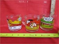 Garfield & McDonalds Collector Glasses
