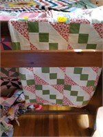 GREEN DIAMOND QUILT TOPPER