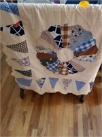 NICE QUILT TOPPER - BLUES