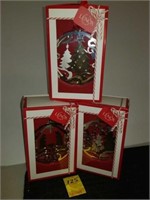 Lenox Ornaments - Stamped Nativity,Snowman,Tree