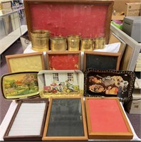 Wood Shadow Boxes, Brass Cans and More