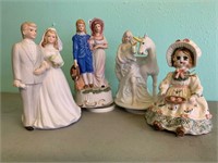 4 Pcs. Porcelain Musical Figurines