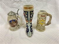 3 Pcs. Collectable Beer Steins