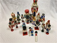 Large Group of Wooden Nut Crackers