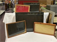 6 Large Shadow Boxes or Display Cases with Glass