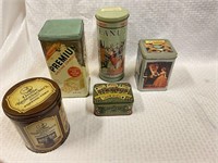 5 Pcs Vintage Tins