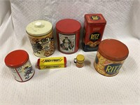 6 Pcs Vintage Tins