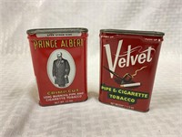 2 Pcs Vintage Tobacco Tins