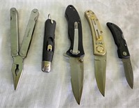 5 Pcs Assortment of Pocket Knives