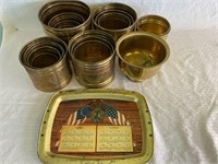 Bronze Nesting Bowls and Tray