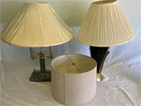 2 Pcs. Desk Lamps with Shades