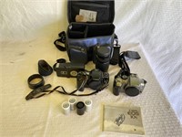 Large Vintage Canon Camera Lot with Accessories