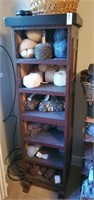 Wood stand with shelves