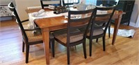 68 in x 42 table & 6 chairs