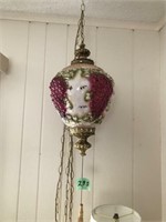matching vintage grapevine lamp & hanging lamp