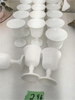 milk glass goblets
