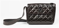 Chanel Brown Leather Single Flap Handbag