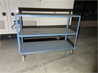 Heavy Duty 3 Tier Warehouse Cart on Casters