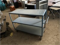 Large 3 Tier commercial warehouse cart on casters